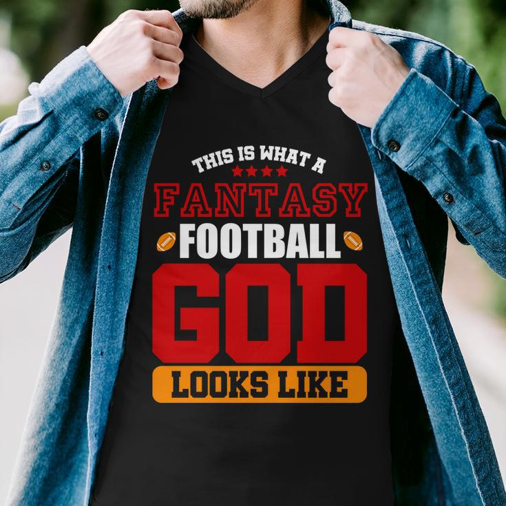 Fantasy Football God Tshirt Men V-Neck Tshirt