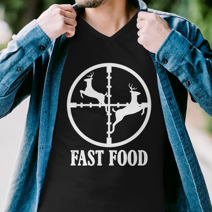 Fast Food Funny Deer Hunting Season Men V-Neck Tshirt