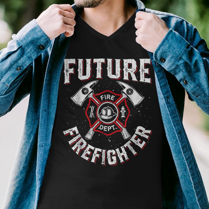 Firefighter Future Fire Dept Firefighter Thin Red Line Firefighter Lover V2 Men V-Neck Tshirt