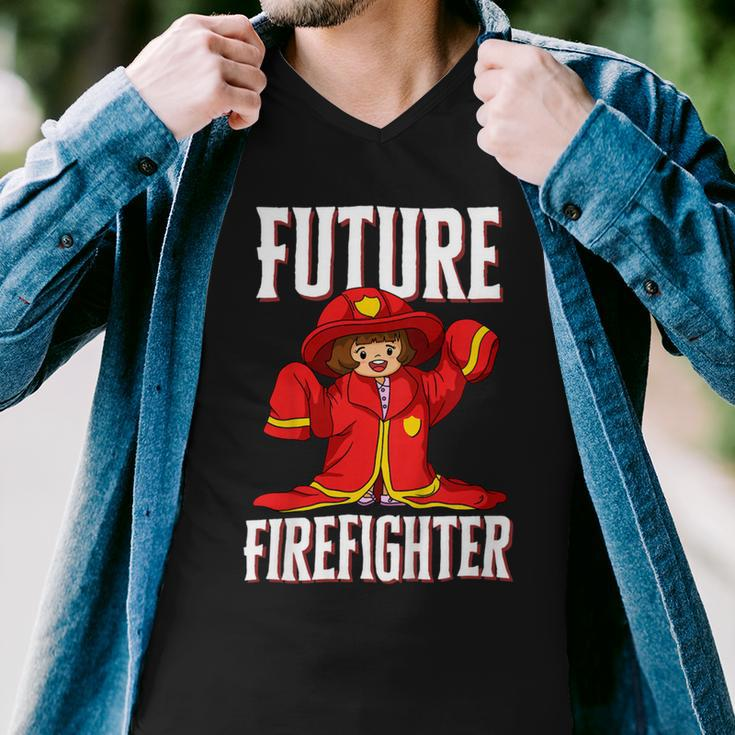 Firefighter Future Firefighter For Young Girls Men V-Neck Tshirt