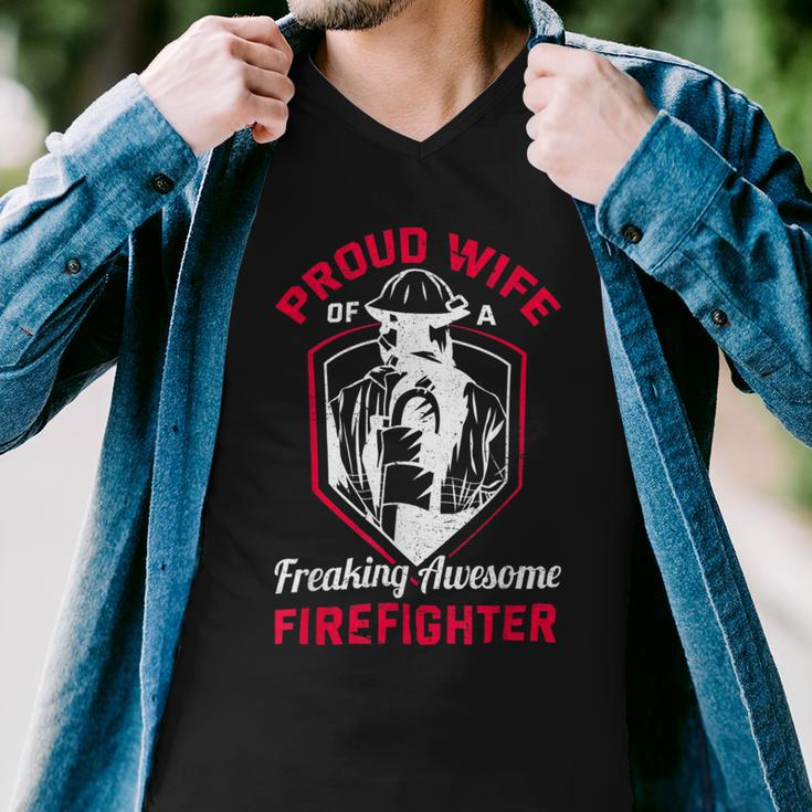 Firefighter Wildland Fireman Volunteer Firefighter Wife Fire Department V2 Men V-Neck Tshirt