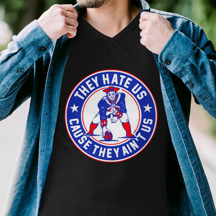 Football Champions They Hate Us Cause They Aint Us New England Men V-Neck Tshirt