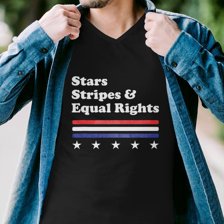 Funny 4Th Of July Stars Stripes And Equal Rights Men V-Neck Tshirt