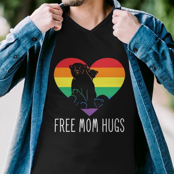 Funny Lgbt Free Mom Hugs Pride Month Men V-Neck Tshirt