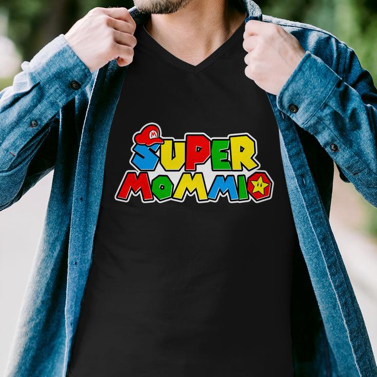 Funny Super Mommio Mothers Day Gamer Men V-Neck Tshirt