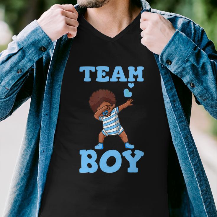 Gender Reveal Party Team Boy Men V-Neck Tshirt