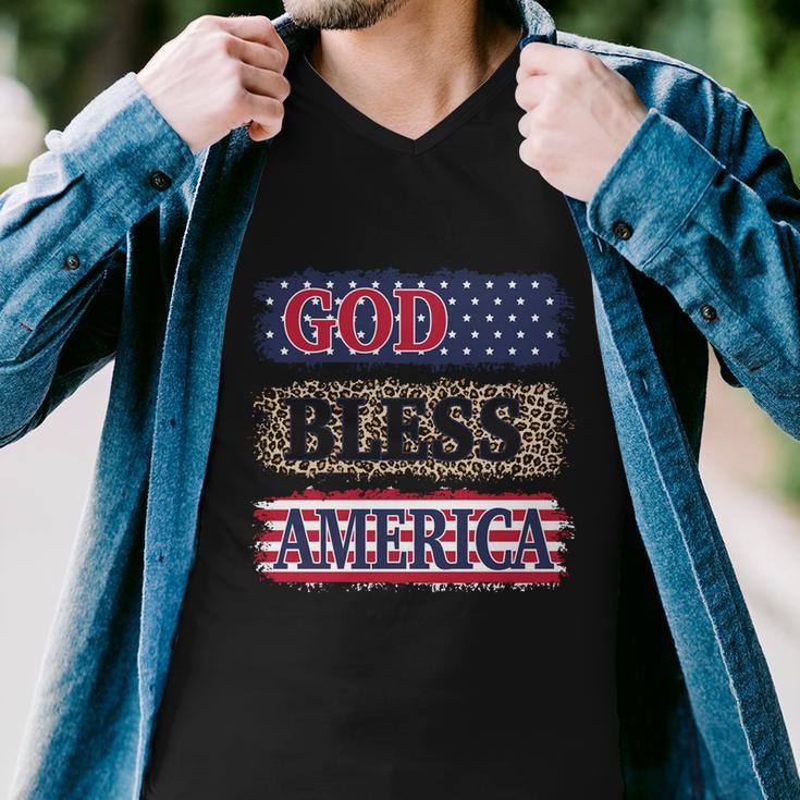 God Bless America Patriotic 4Th Of July Independence Day Gift Men V-Neck Tshirt