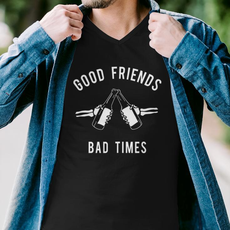 Good Friends Bad Times Drinking Buddy Men V-Neck Tshirt