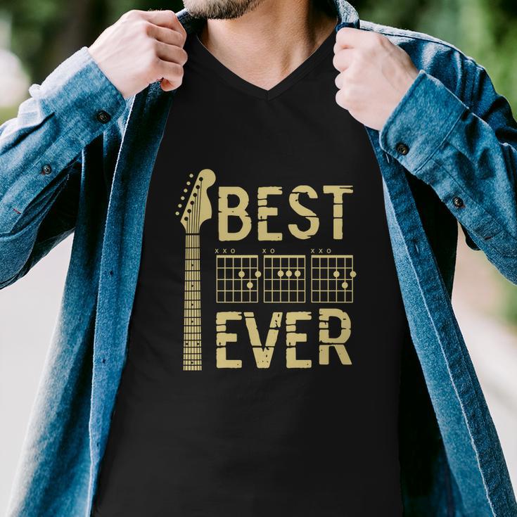 Guitarist Father Best Dad Ever D A D Chord Gifts Guitar Men V-Neck Tshirt