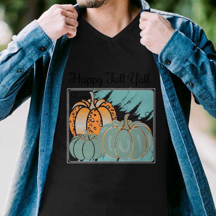 Happy Fall Yall Halloween Quote Men V-Neck Tshirt