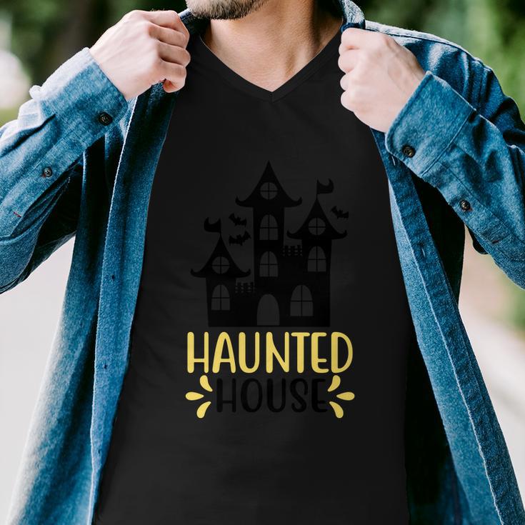 Haunted House Funny Halloween Quote V4 Men V-Neck Tshirt