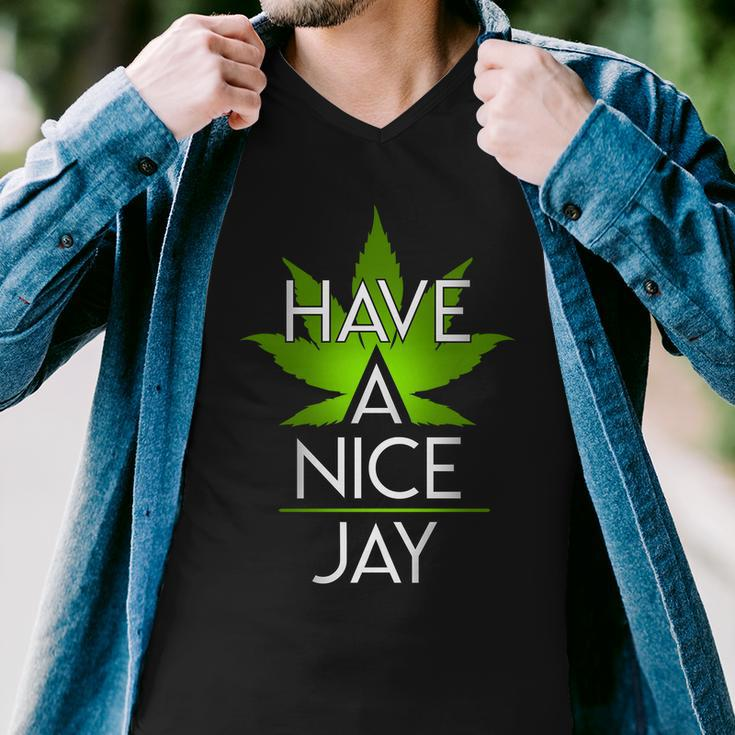 Have A Nice Jay Funny Weed Men V-Neck Tshirt