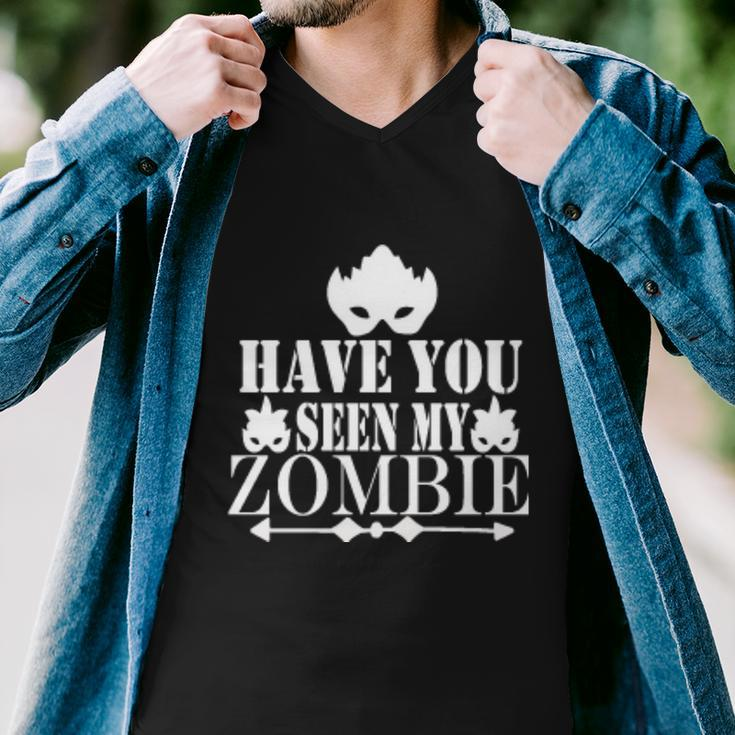 Have You Seen My Zombie Halloween Quote Men V-Neck Tshirt