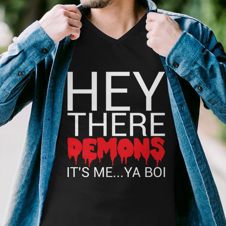 Hey There Demons Its Me Ya Bo Men V-Neck Tshirt