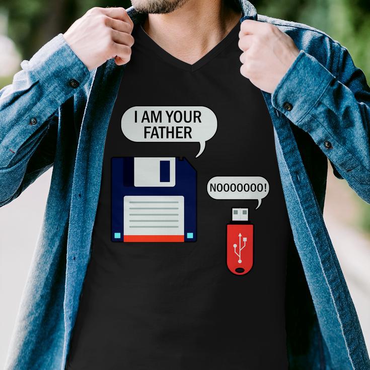 I Am Your Father Retro Floppy Disk Usb Tshirt Men V-Neck Tshirt