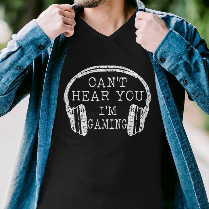 I Cant Hear You Im Gaming Headphones Gamer Tshirt Men V-Neck Tshirt