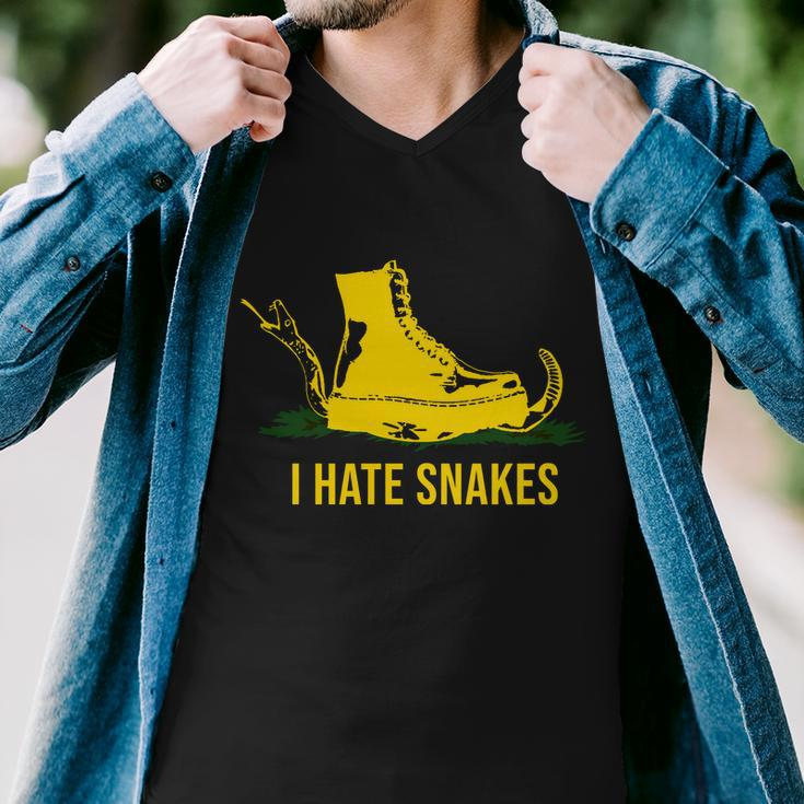 I Hate Snakes Dont Thread On Me Flag Men V-Neck Tshirt