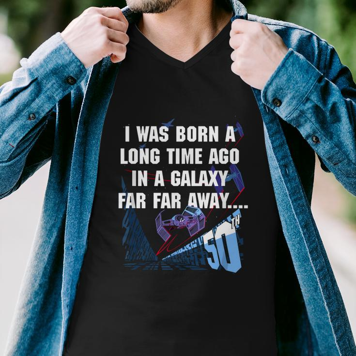 I Was Born A Long Time Ago 50Th Birthday Portrait Graphic Design Printed Casual Daily Basic Men V-Neck Tshirt