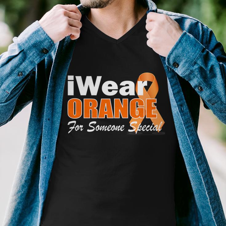 I Wear Orange For Someone I Love Leukemia Tshirt Men V-Neck Tshirt