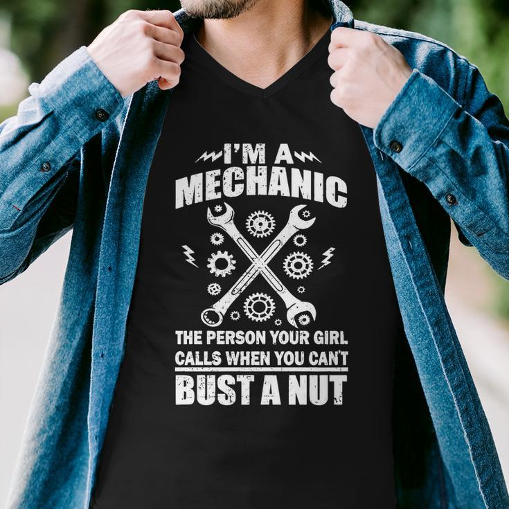 Im A Mechanic Girl Calls When You Cant Bust A Nut Tshirt Men V-Neck Tshirt