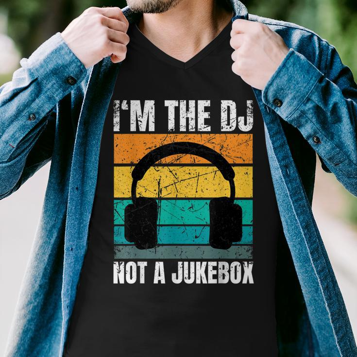 Im The Dj Not A Jukebox Deejay Discjockey Men V-Neck Tshirt