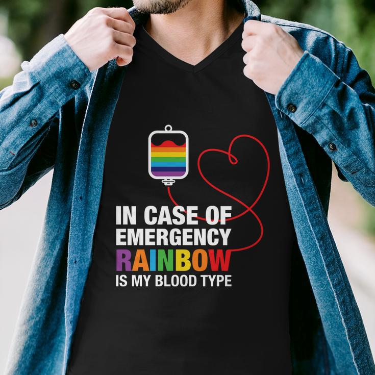 In Case Of Emergency Rainbow Lgbt Pride Month Men V-Neck Tshirt