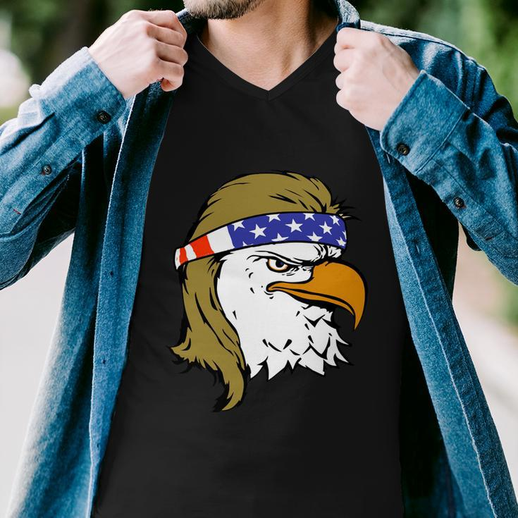 Independence 4Th Of July Usa American Flag Eagle Mullet Gift Men V-Neck Tshirt