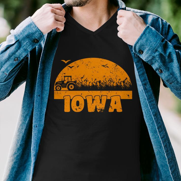 Iowa Farmers Tractor Tshirt Men V-Neck Tshirt
