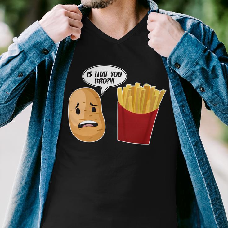 Is That You Bro Funny French Fries Men V-Neck Tshirt