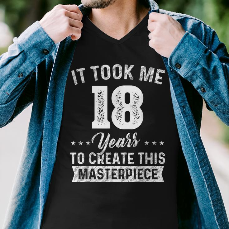 It Took Me 18 Years Masterpiece 18Th Birthday 18 Years Old Men V-Neck Tshirt