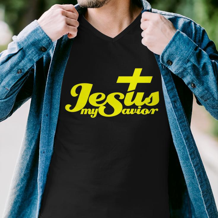 Jesus My Savior Christian Catholic Tshirt Men V-Neck Tshirt