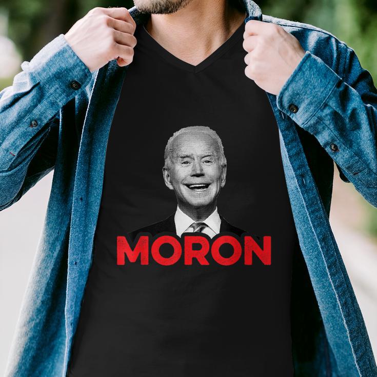 Joe Biden Is An Idiot And A Moron Antibiden 8676 Pro Usa Men V-Neck Tshirt