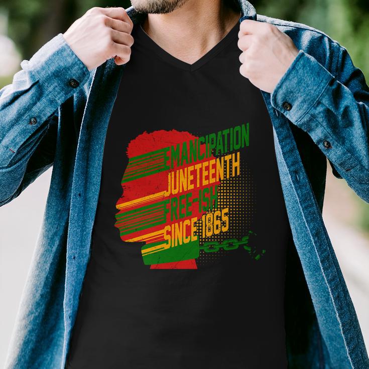 Juneteenth Emancipation Day Vintage Cool Melanin Black Pride Gift V2 Men V-Neck Tshirt