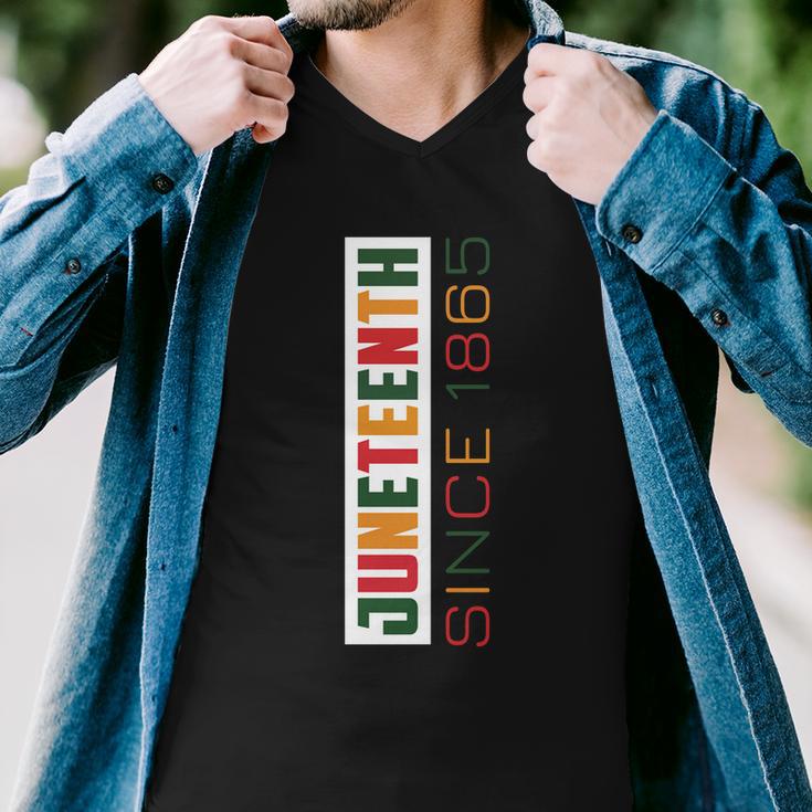 Juneteenth Since 1865 Plus Size Shirts For Men Women Family Girl Men V-Neck Tshirt