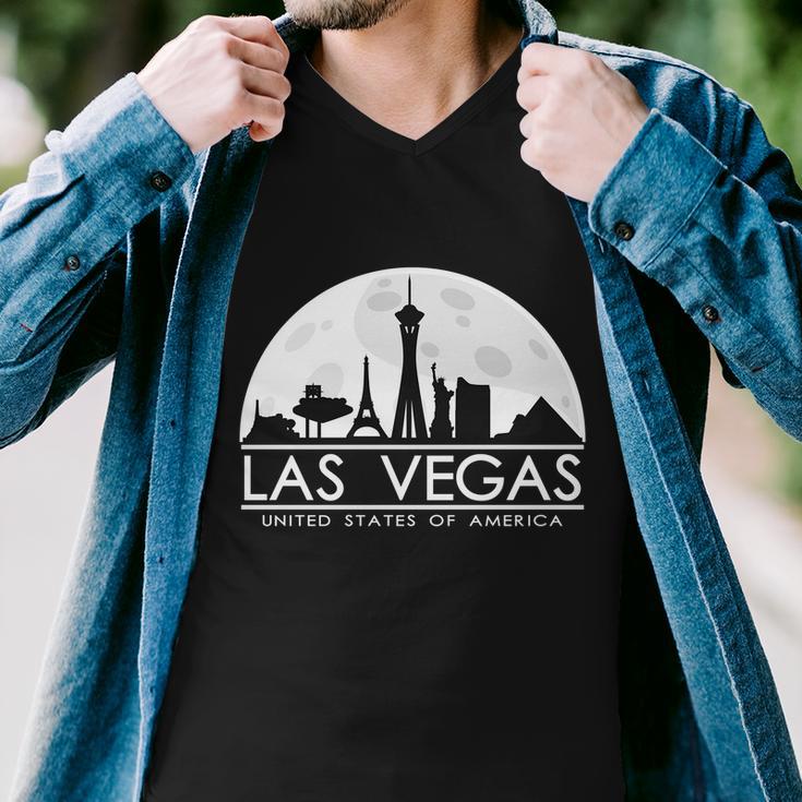 Las Vegas Skyline Tshirt Men V-Neck Tshirt