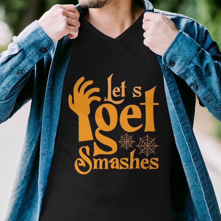 Lets Get Smashes Halloween Quote Men V-Neck Tshirt