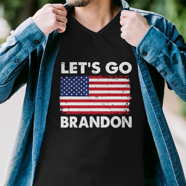 Lets Go Brandon Lets Go Brandon Flag Men V-Neck Tshirt