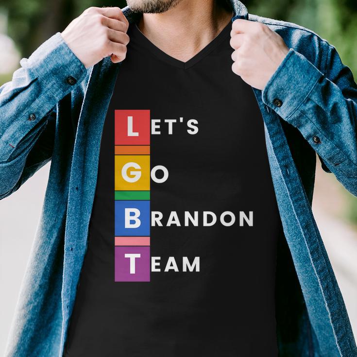 Lgbt Lets Go Brandon Team Funny Men V-Neck Tshirt