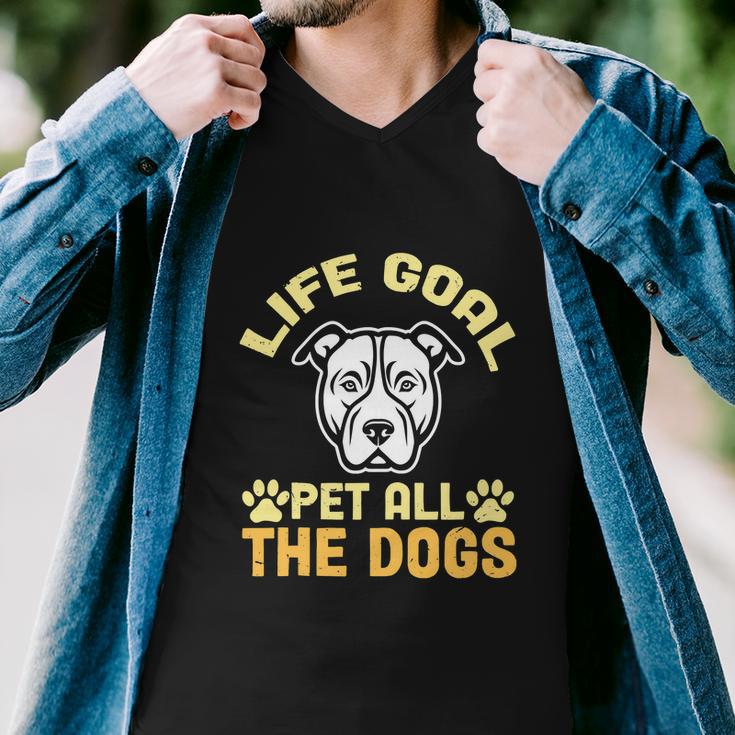 Life Goal Pet All The Dogs Nft Puppy Face Men V-Neck Tshirt