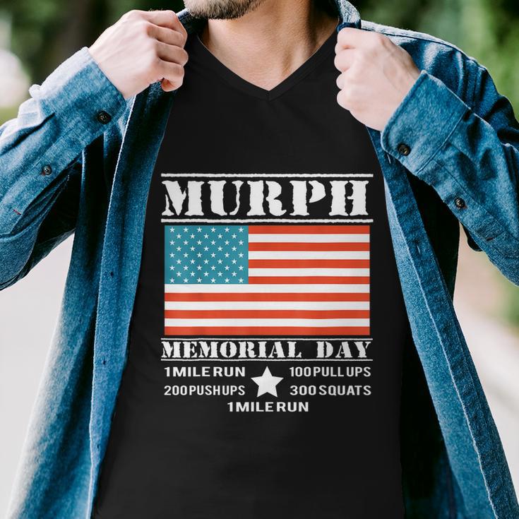 Memorial Day Murph Shirt Patriotic Flag 2019 Wod Challenge Tshirt Men V-Neck Tshirt