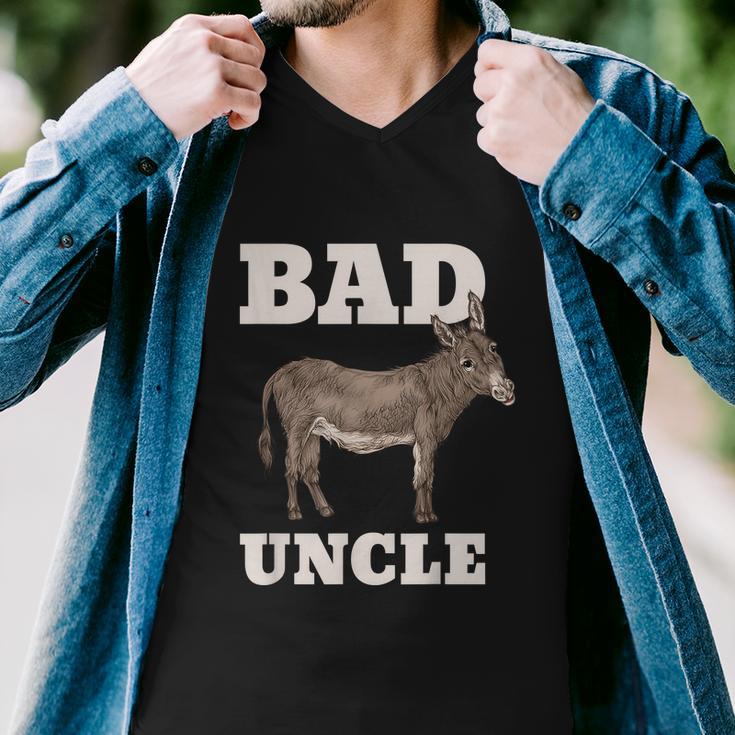 Mens Badass Uncle Funny Pun Cool Men V-Neck Tshirt