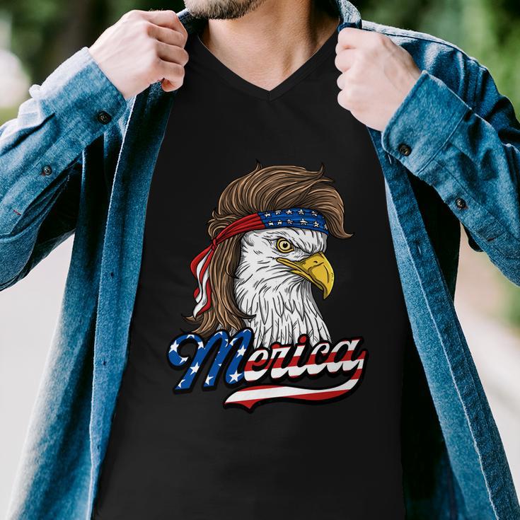 Merica Cute Gift Patriotic Usa Eagle Of Freedom Cute Gift 4Th Of July Gift Men V-Neck Tshirt