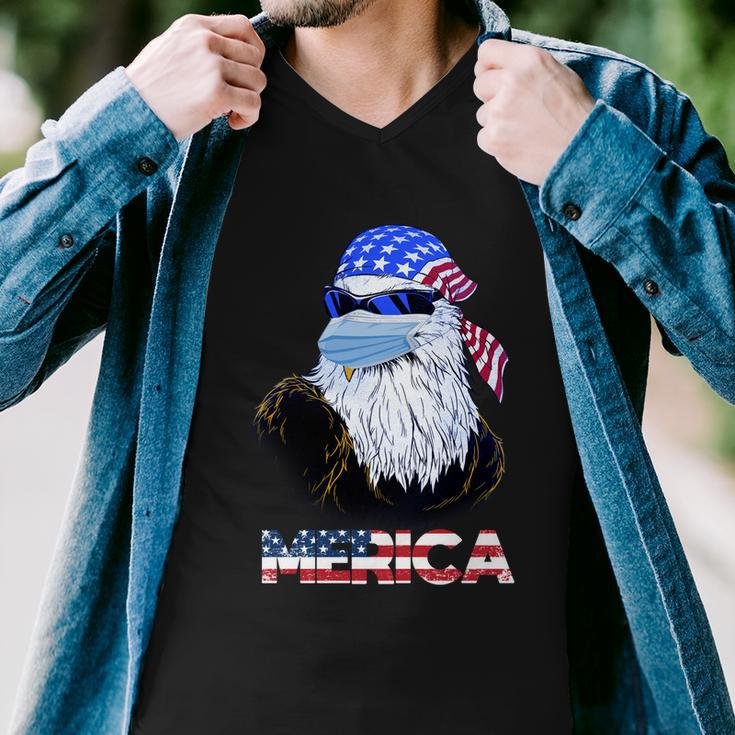 Merica Eagle Mullet 4Th Of July American Flag Vintage 2021 Great Gift Men V-Neck Tshirt