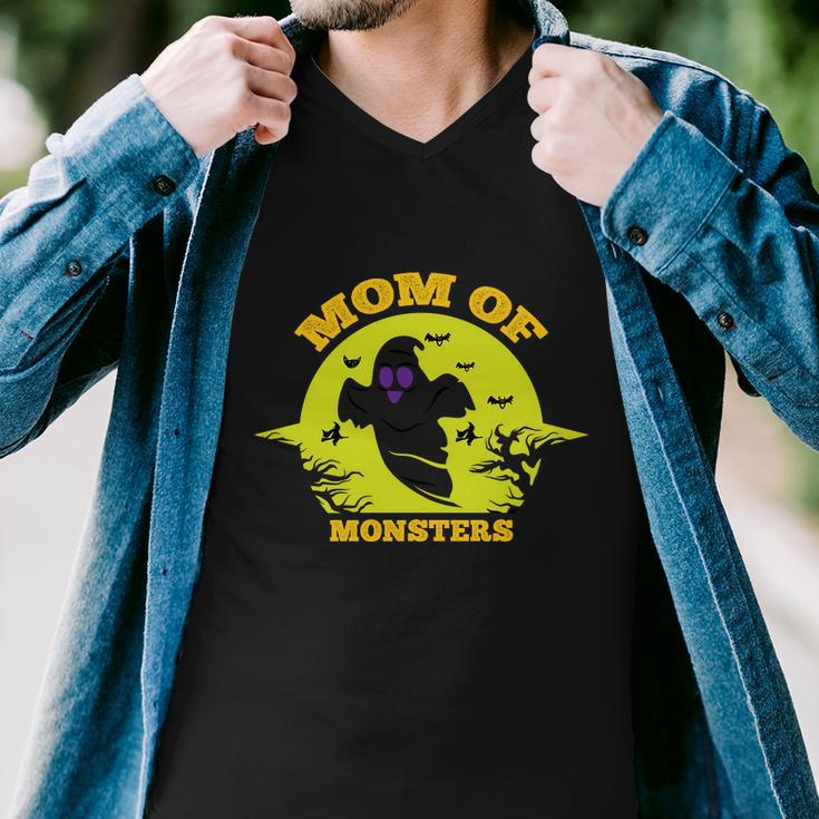 Mom Of Monsters Halloween Quote Men V-Neck Tshirt