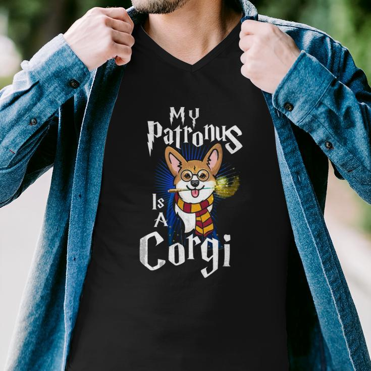 My Patronus Is Corgi Corgi Gifts For Corgi Lovers Corgis Men V-Neck Tshirt