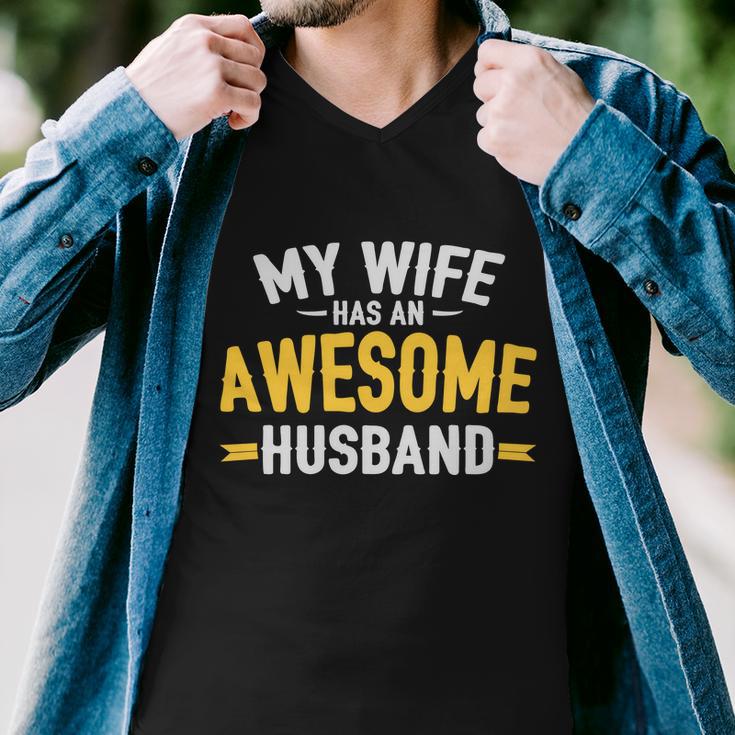 My Wife Has An Awesome Husband Tshirt Men V-Neck Tshirt