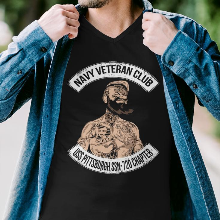 Navy Uss Pittsburgh Ssn Men V-Neck Tshirt