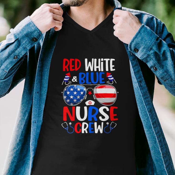 Nurse Crew Sunglasses For 4Th Of July Men V-Neck Tshirt