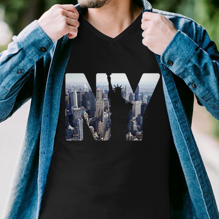 Ny Statue Of Liberty Men V-Neck Tshirt