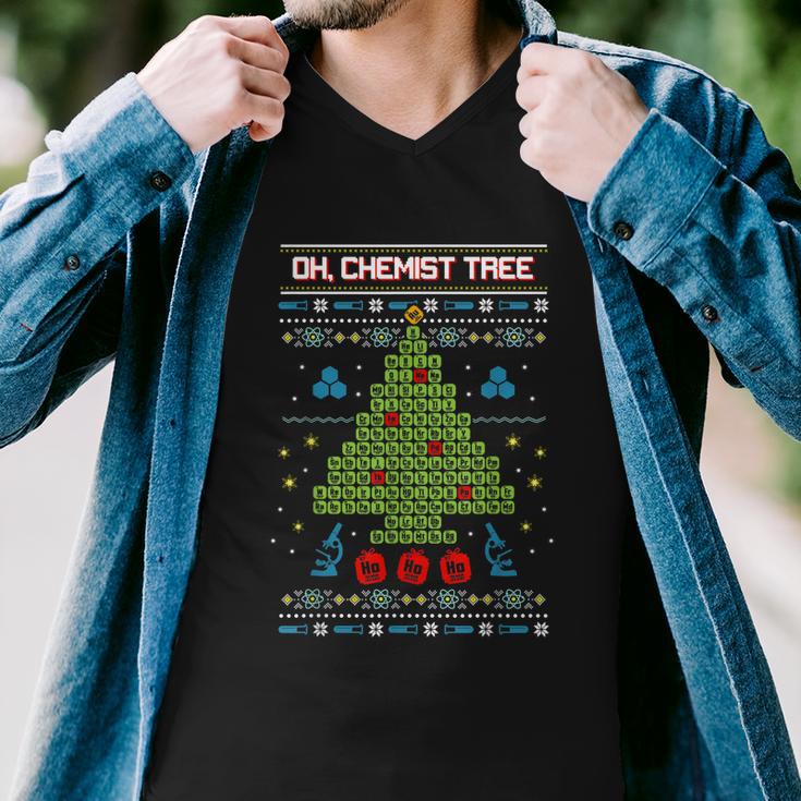 Oh Chemist Tree Chemistry Tree Christmas Science Men V-Neck Tshirt